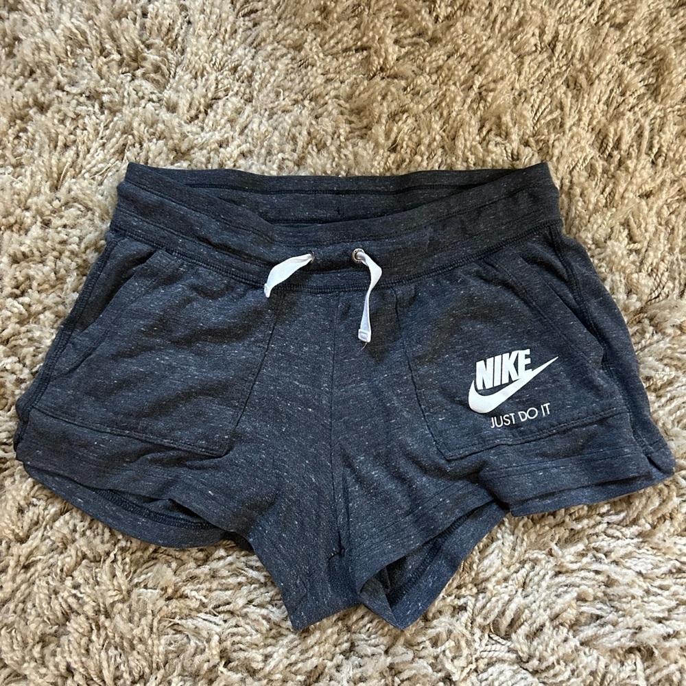 Nike Gray Athletic Shorts with Elastic Waistband